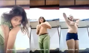 Young Hostel Girl Fingring Her Pussy and Showing Nude ass